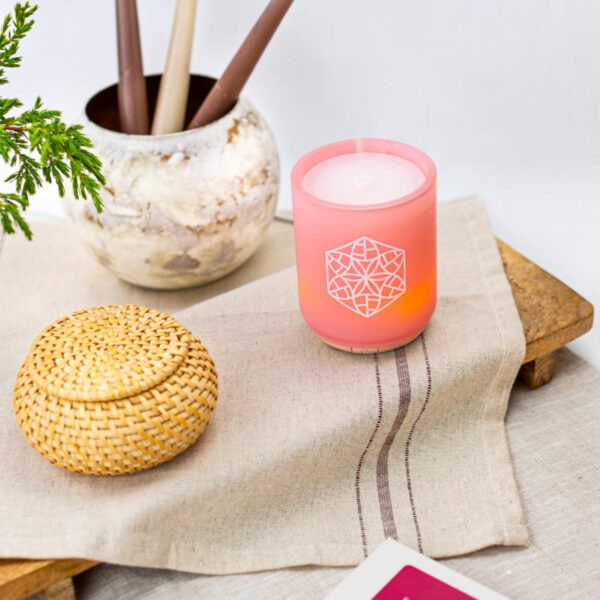 Baldini Aroma Vernebler TaoWell Candle Glas altrosa